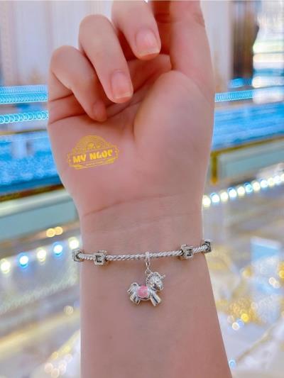 Vòng Pandora - Vàng 610 Hội Trắng