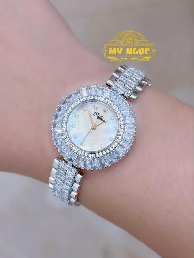 Đồng Hồ Nữ Vàng 610 Xi Trắng