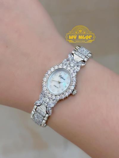Đồng Hồ Nữ Vàng 610 Xi Trắng